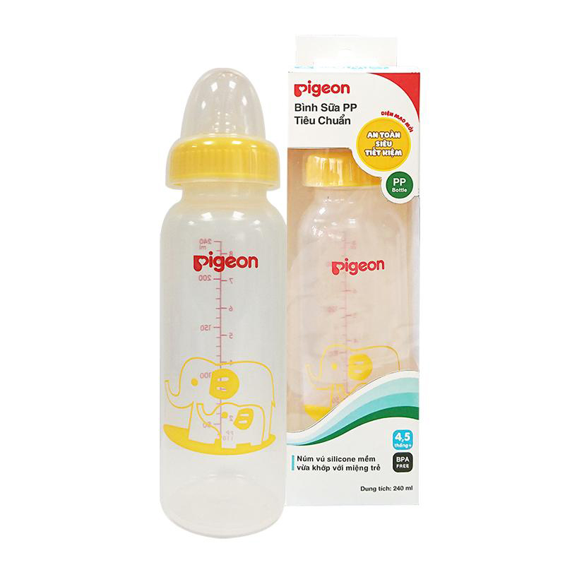 Bình Sữa PP Tiêu Chuẩn - Vịt Đỏ, Xanh, Vàng 240ml