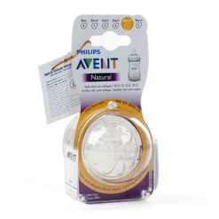 Núm ti silicone Philips Avent Natural cho trẻ từ 6 tháng tuổi (Vỉ 2 núm)