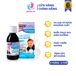 Vitamin Uống Tổng Hợp WellBaby (150ml) Anh Quốc - Cho Trẻ Trên 6 Tháng Tuổi