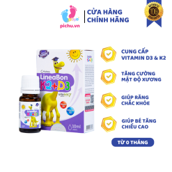 Vitamin D3K2 LINEABON (10ml) hỗ trợ tăng chiều cao cho bé