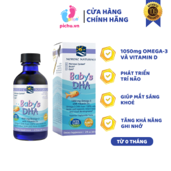 Baby's DHA Dạng Giọt Nordic Naturals 1050mg Omega-3 (60ml) Mỹ - Cho Bé Sơ Sinh