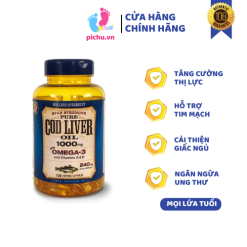 Dầu Gan Cá Tuyết Bổ Sung Vitamin Holland & Barrett Cod Liver Oil 1000mg (120 viên) Anh Quốc